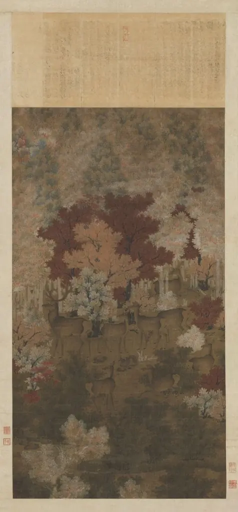 Herd of Deer in a Maple Grove, by Unknown