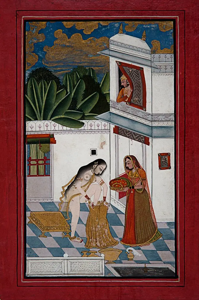 Hero enjoying the bathing beauty, by Unknown