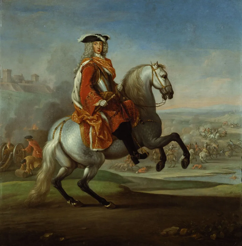 Herzog Karl V. von Lothringen (1643-1690) als Feldherr zu Pferd, by Unknown, copper, 1690