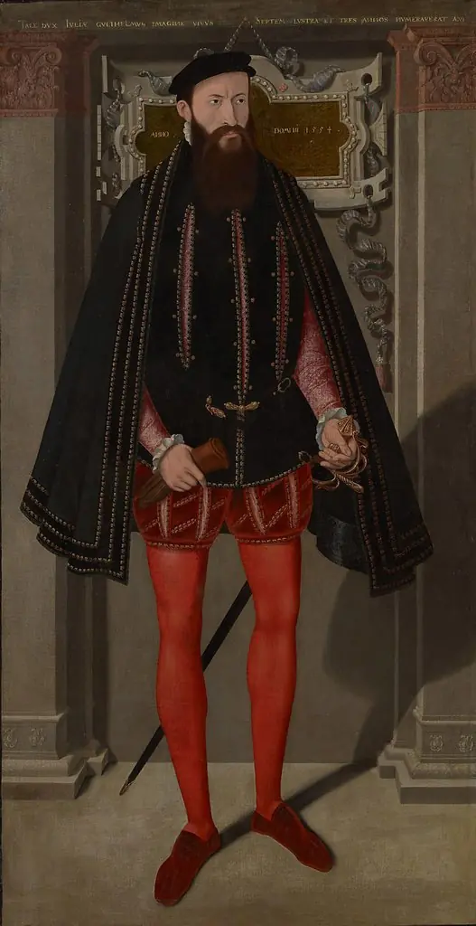 Herzog Wilhelm V. (1516-1592) von Jülich-Cleve-Berg, in ganzer Figur, by Unknown