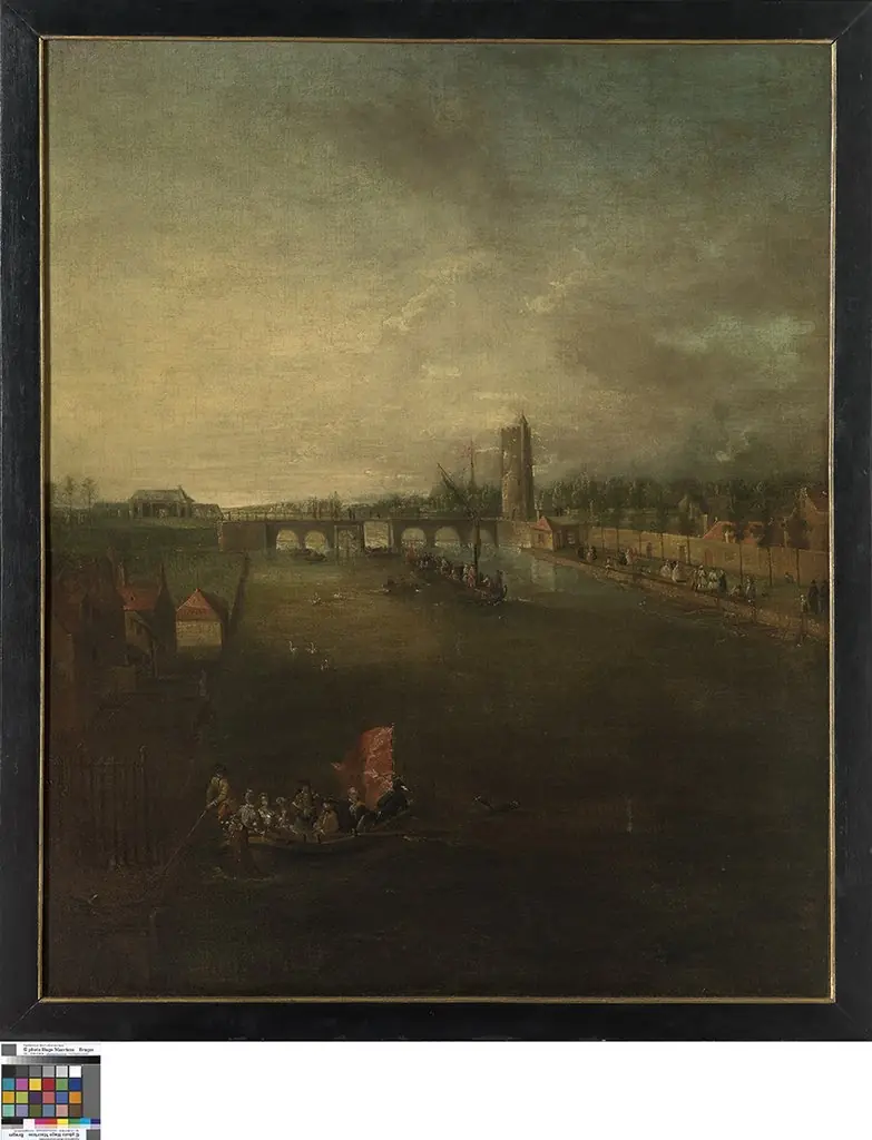 Het Minnewater in Brugge, by Unknown