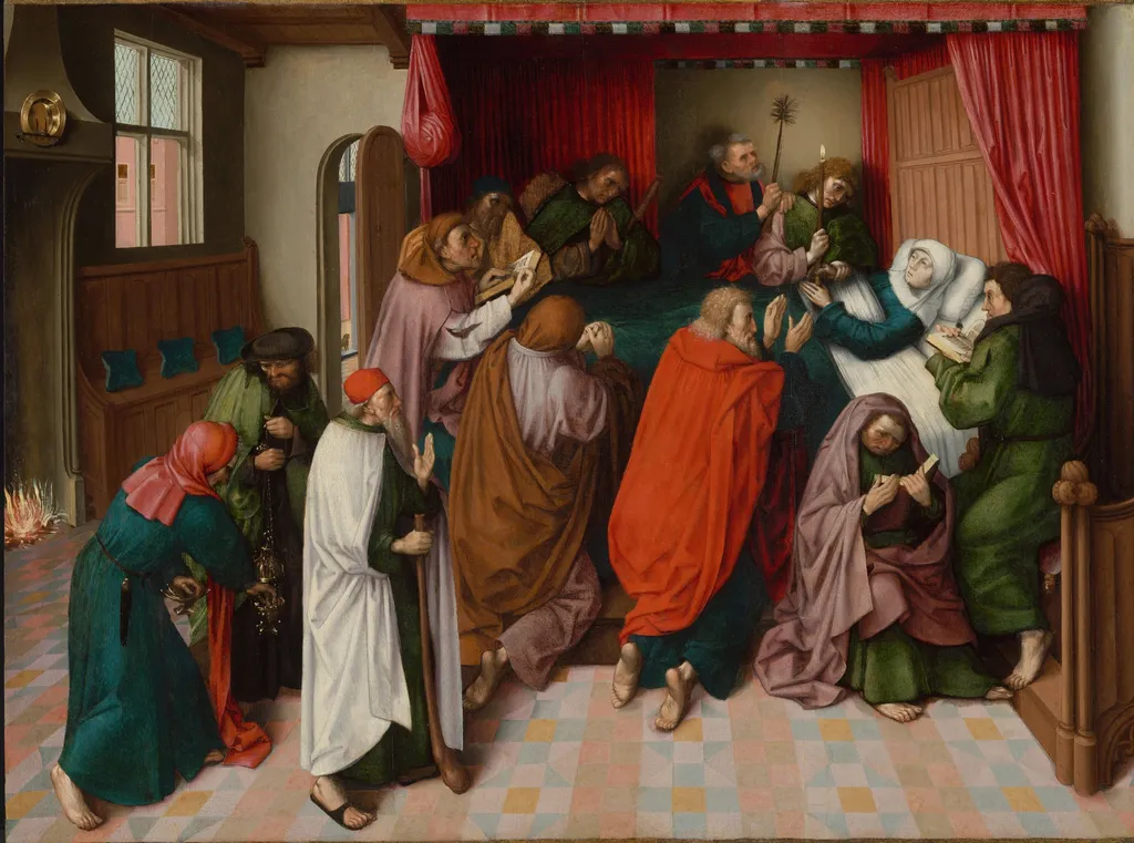 Het sterfbed van Maria, by Unknown, unspecified, 1500