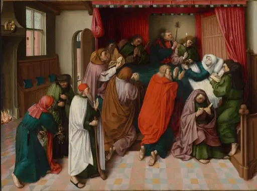 Het sterfbed van Maria, by Unknown