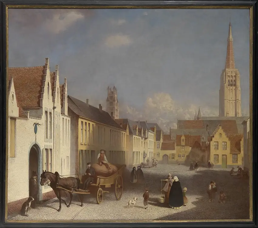 Het Walplein in Brugge, by Unknown