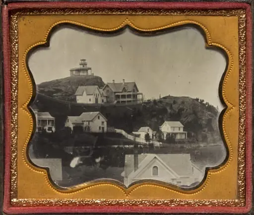High Rock Tower and Stone Cottage, Lynn, Massachusetts, by Unknown