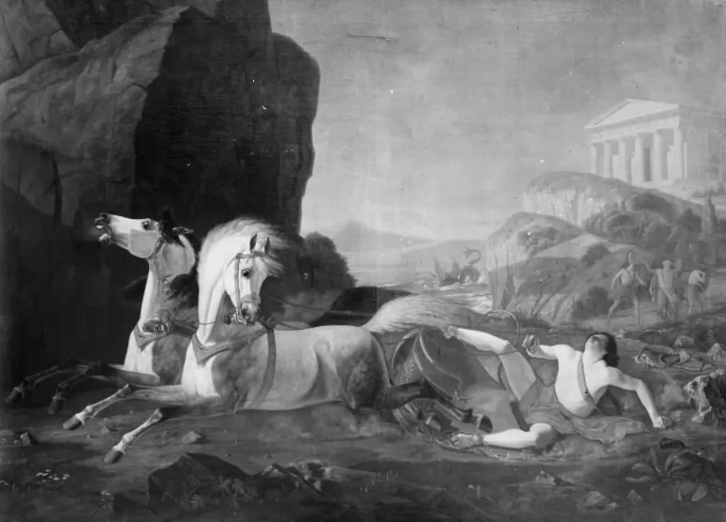 Hippolyts død, by Unknown, 1829
