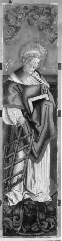Hl. Laurentius (Rückseite: Rest eines Strahlenkranzes), by Unknown