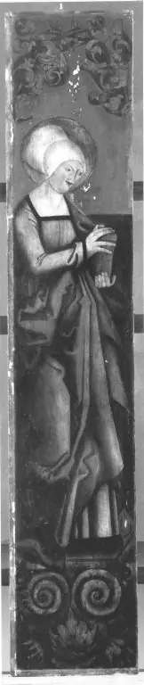 Hl. Magdalena (Rückseite: Rest eines Strahlenkranzes), by Unknown
