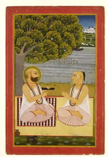 Holy man and pupil, by Unknown