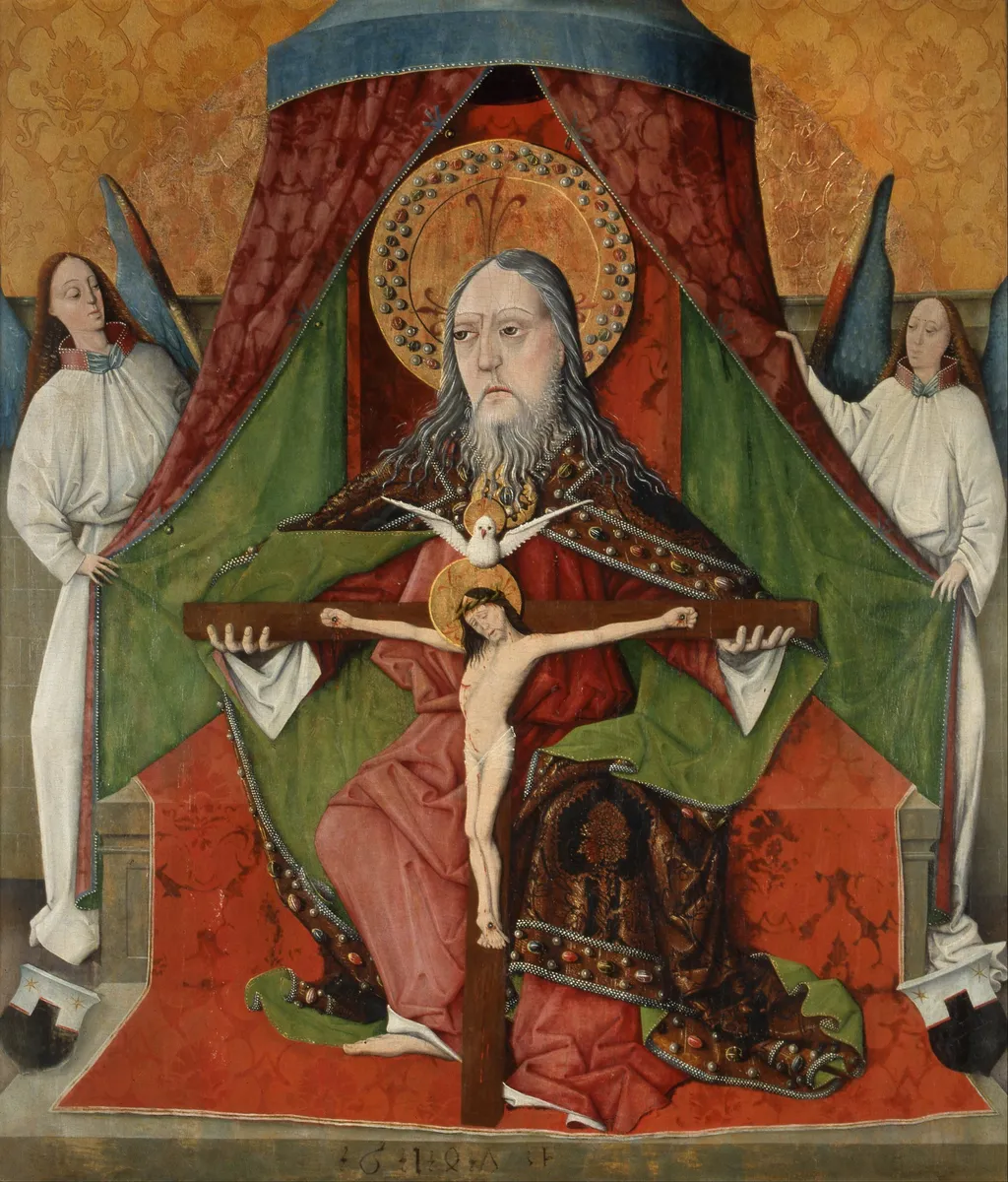 Holy Trinity, Central Panel from the High Altar of the Trinity Church, Mosóc, by Unknown, unspecified, 1471