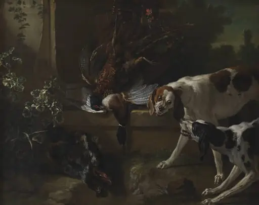 Hounds with Wild-Fowl and Game, by Unknown