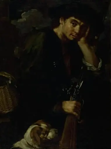 Hunter with his Gun and Dog. (Allegory of "Air"), by Unknown
