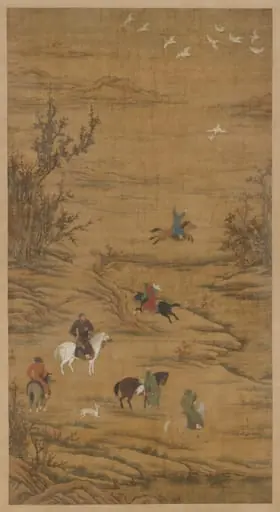 Hunting on Horses, by Unknown, 1700