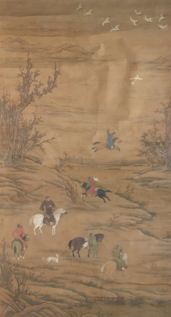 Hunting on Horses, by Unknown, 1750