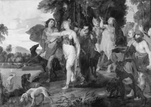 Hunting Party with Diana, by Unknown