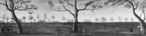 Hunting Scene, by Unknown, 1800