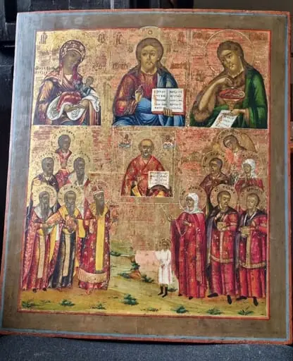 Icoană cu mai multe scene, by Unknown