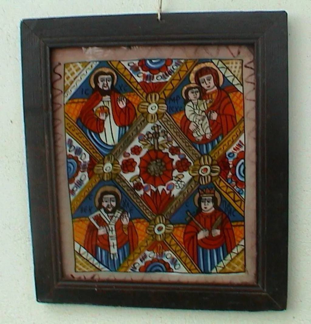 Icoană „Masa raiului”, by Unknown, 1850