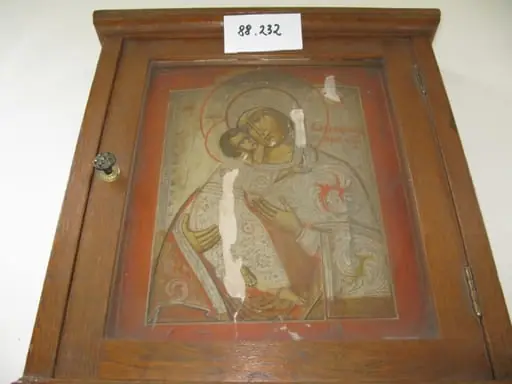 Icoană pe lemn "Maica Domnului cu Pruncul Iisus", by Unknown