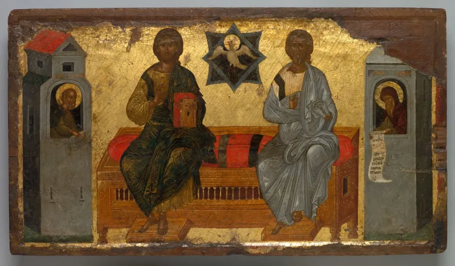 Icon of the New Testament Trinity, by Unknown, unspecified, 1450