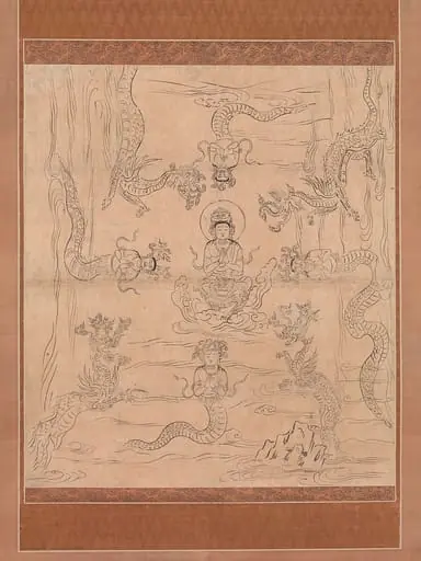 請雨経曼荼羅図像|Iconographic Drawing of a Rainmaking Mandala, by Unknown, 1142