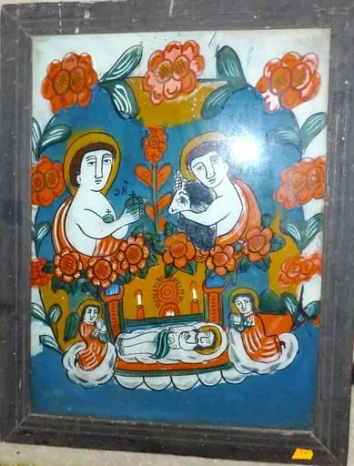 Iisus și Ioan copii; Punerea în mormânt, by Unknown