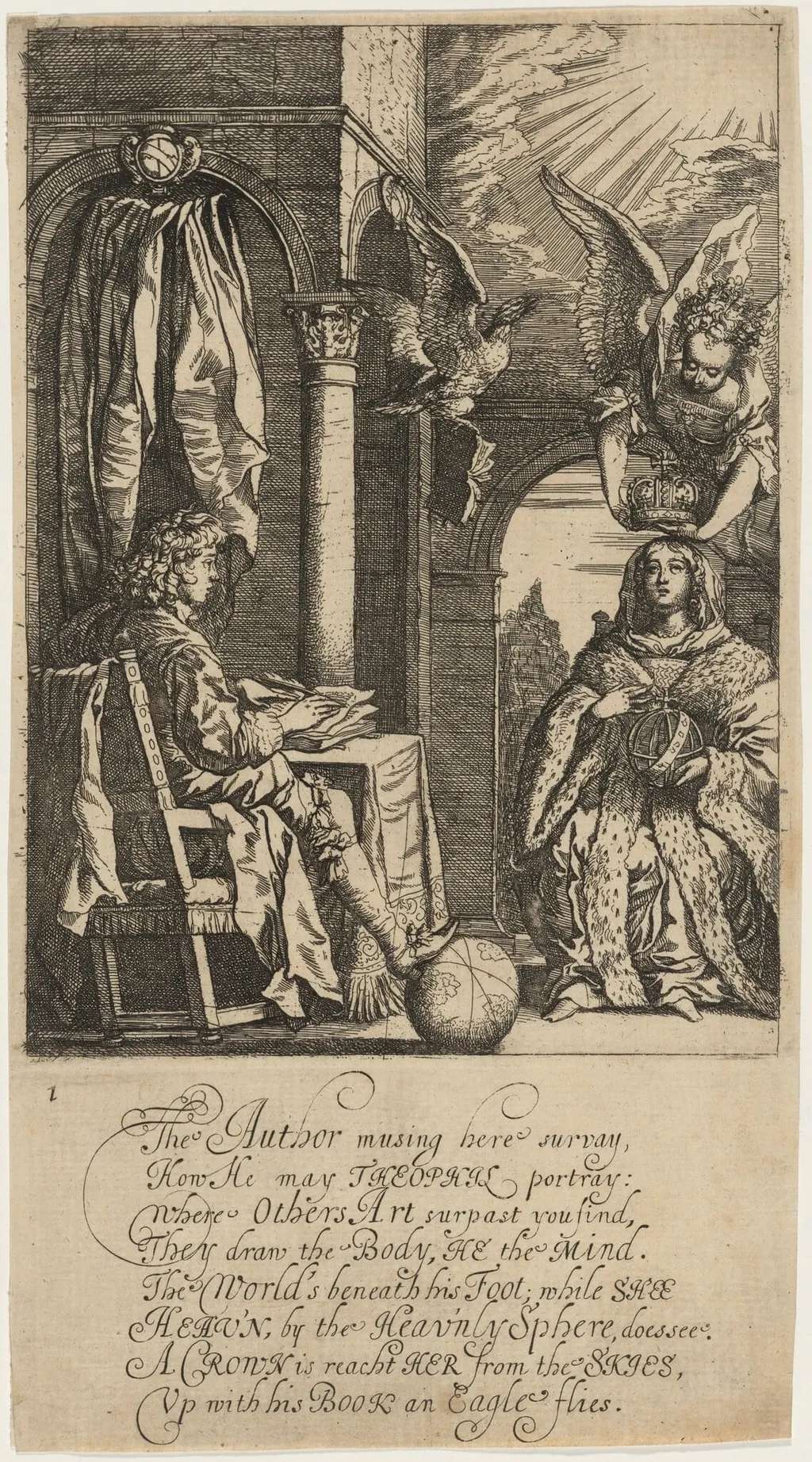 Illustration for Edward Benlowes, Theophila, by Unknown, ink, 1652