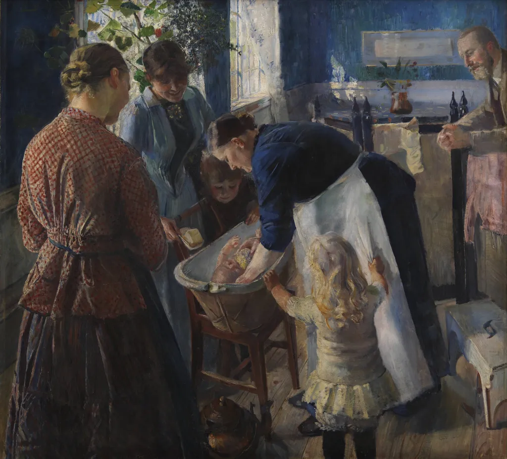 In the Tub, by Unknown, 1889