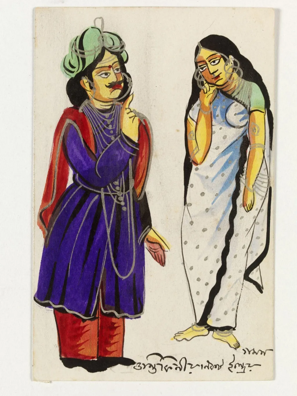 Indra and Dantiniki, by Unknown, paint, 1890