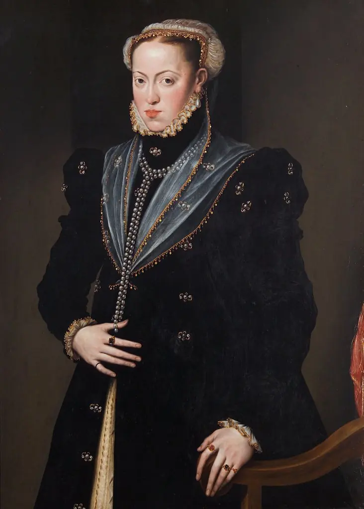 Infantin Maria (1528-1603), Kaiserin, Bildnis in halber Figur, by Unknown
