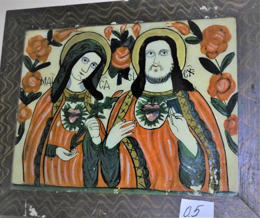 Inima lui Iisus și a Mariei, by Unknown, 1850