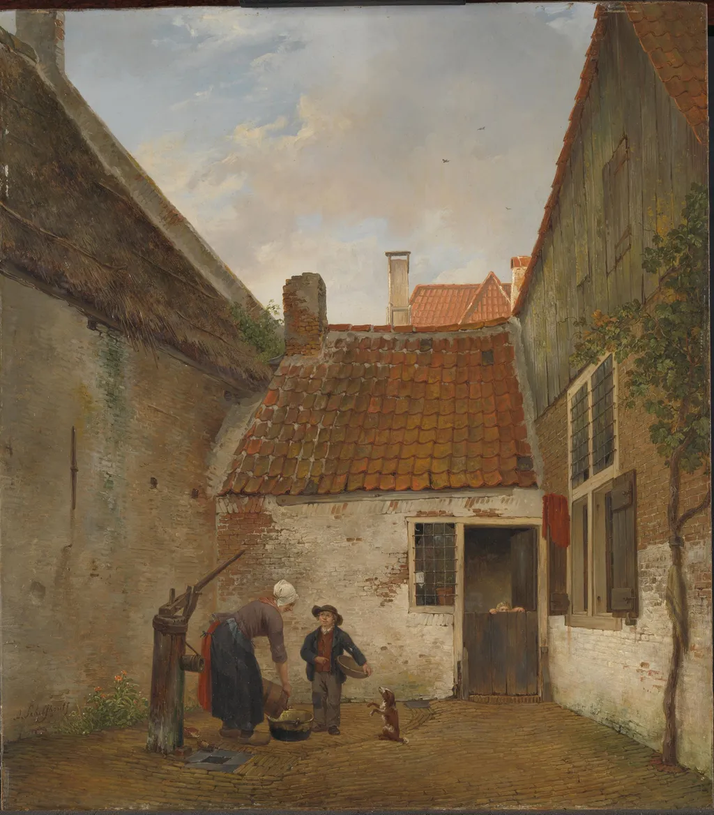 Inner Courtyard, by Unknown, unspecified, 1825