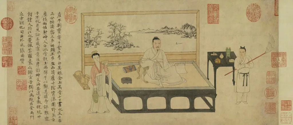 Inscribing a Portrait of Ni Zan, by Unknown