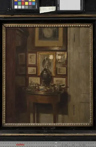 Interiør med en samovar. Aften, by Unknown