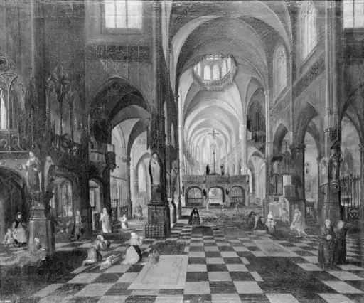 Interior of a Catholic Church, by Unknown