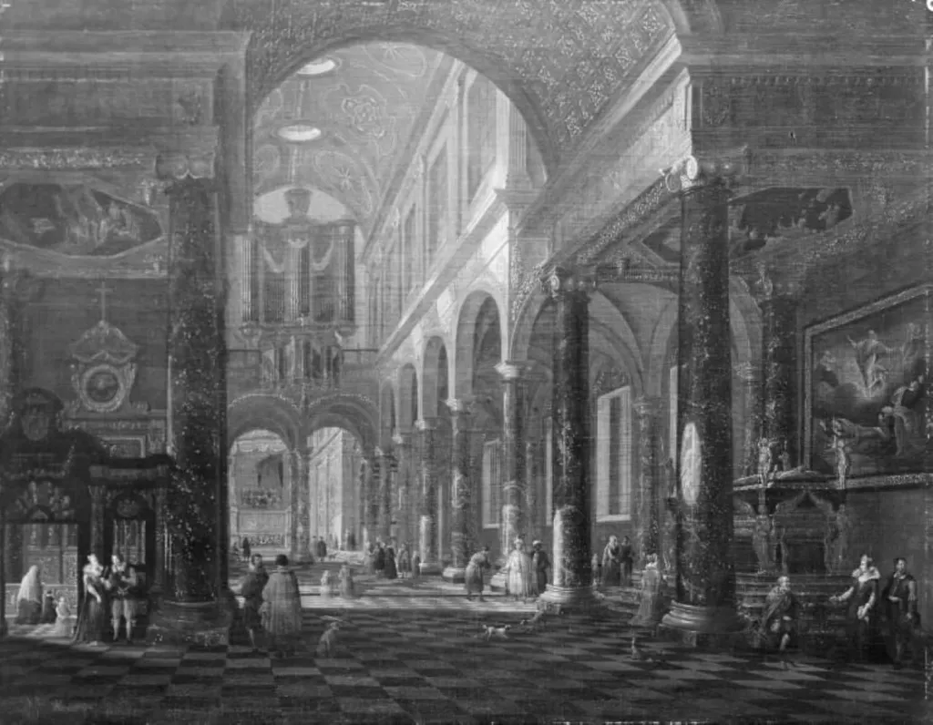 Interior of a Catholic Church, by Unknown, 1714