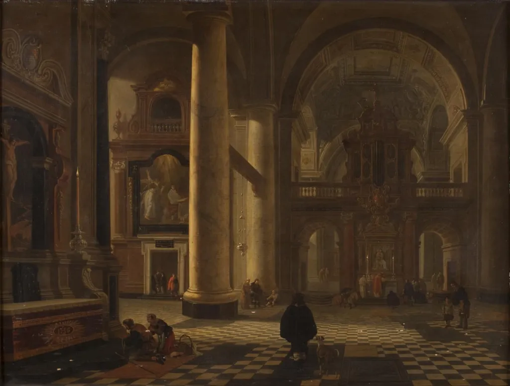 Interior of a Catholic Church, by Unknown, 1638