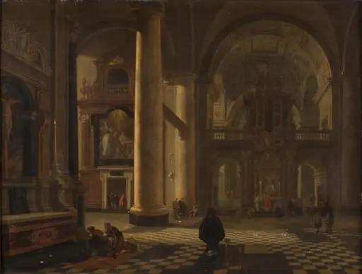 Interior of a Catholic Church, by Unknown