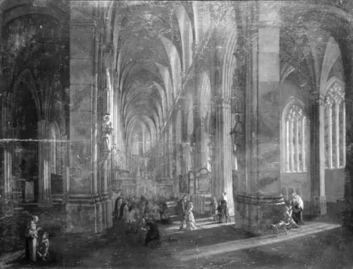 Interior of a Gothic Church, by Unknown