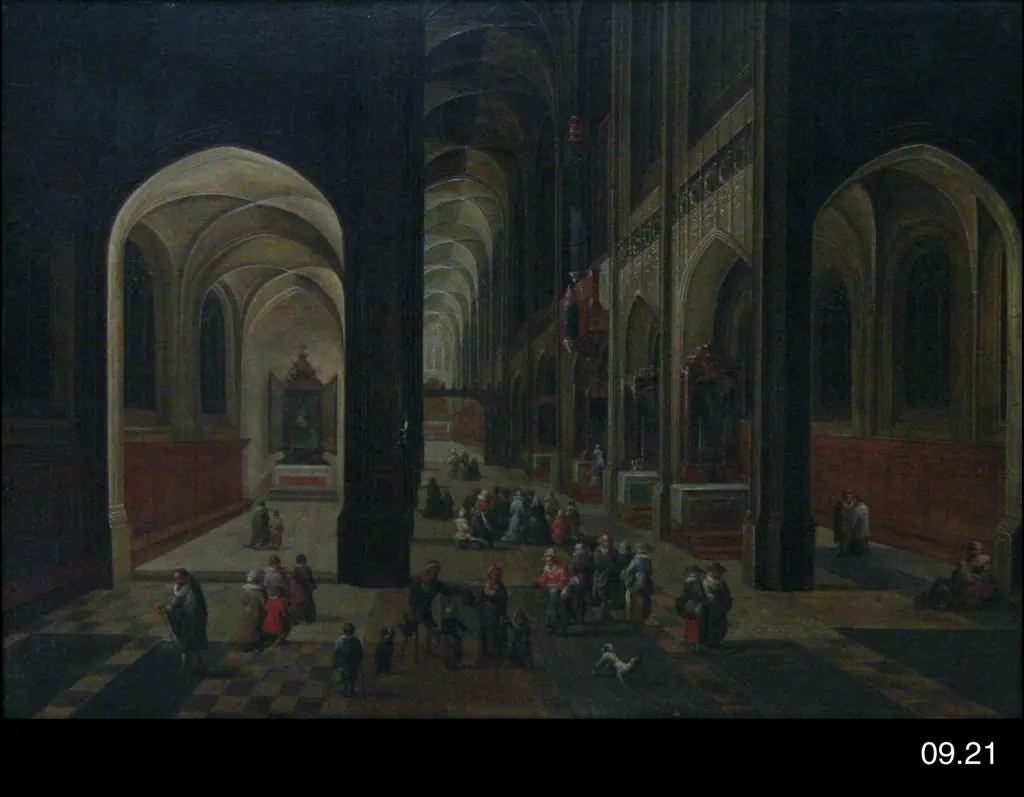 Interior of a Gothic Church, by Unknown