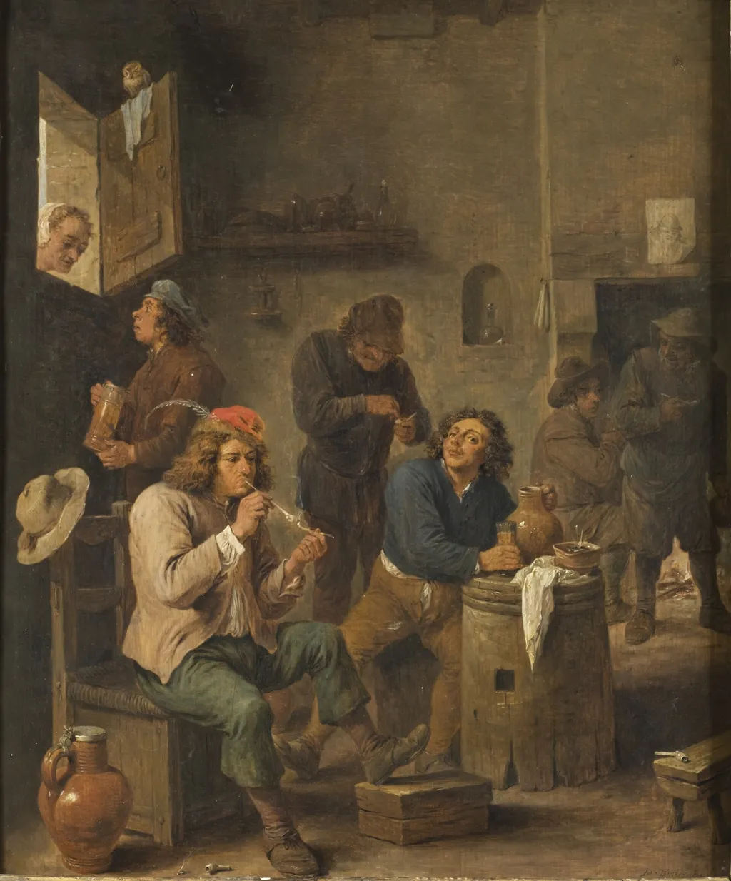 Interior of a Tavern, by Unknown, oil, 1661