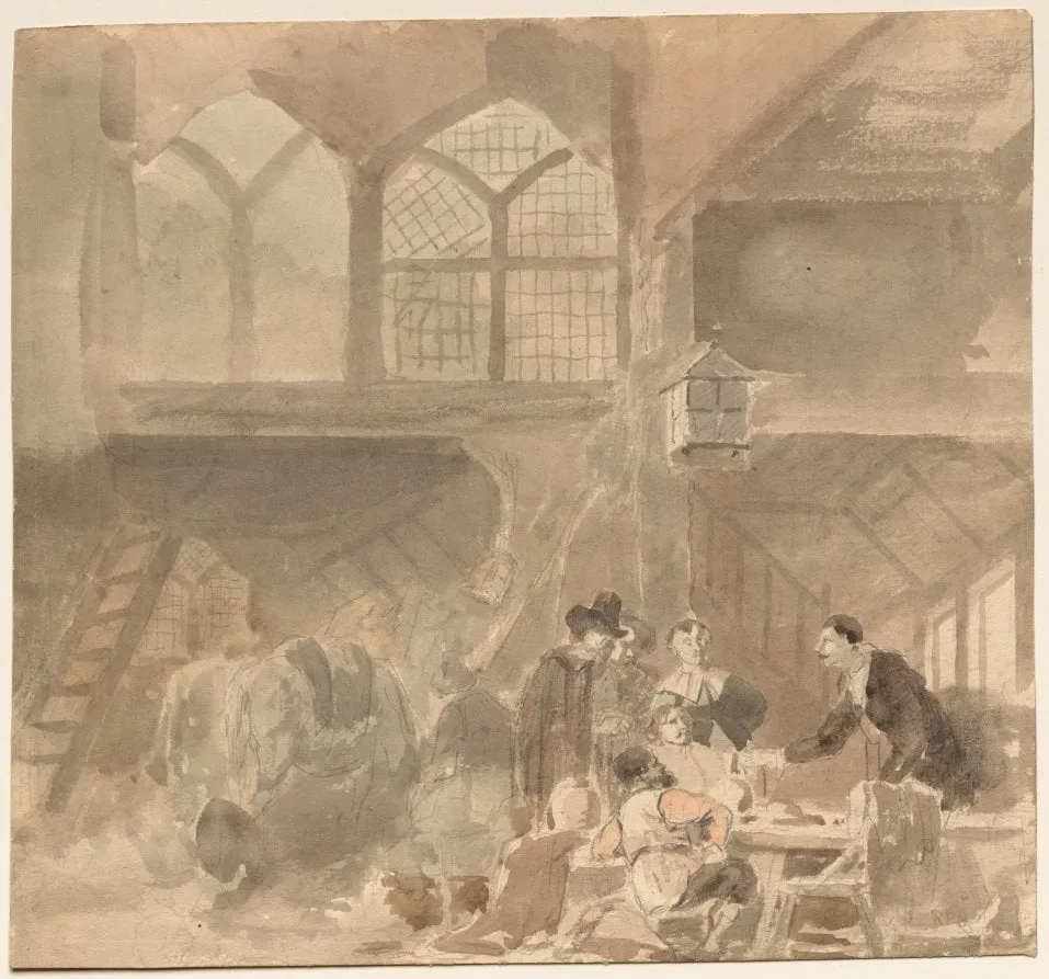 Interior of an Inn, by Unknown, 1804