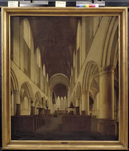 Interior of St Bavo Church in Haarlem. View from the Nave towards the Choir, by Unknown