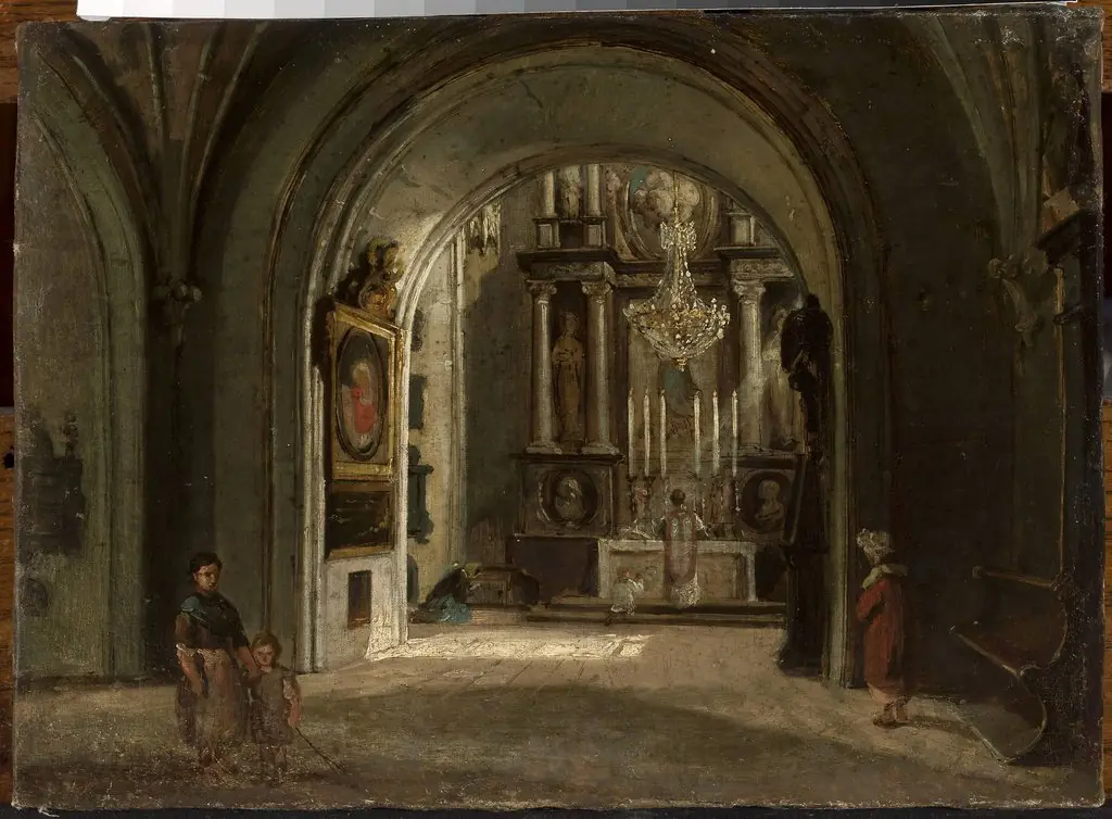 Interior of St. John’s church in Warsaw, by Unknown