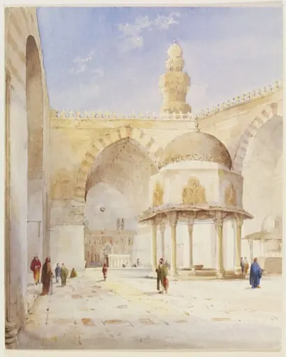Interior of the Mosque of Sultan Hassan, by Unknown
