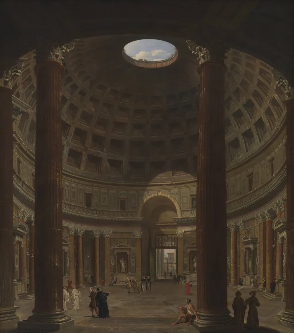 Interior of the Pantheon, Rome, by Unknown, 1750