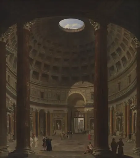 Interior of the Pantheon, Rome, by Unknown
