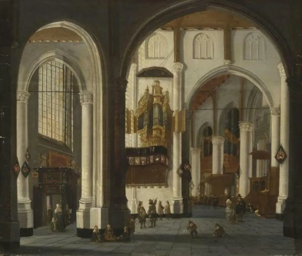 Interior of the St. Laurenskerk, Rotterdam, by Unknown