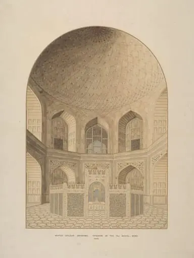 Interior of the Tomb Chamber, Taj Mahal, Agra, by Unknown