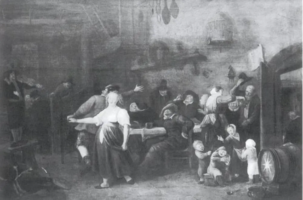 Interior with a Merry Company, by Unknown